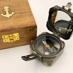 Brass Brunton Pocket Compass | Classic Navigation Tool, Durable Design for Adventurers and Collectors