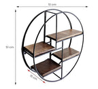 EcoNucleaX 4-Tier Round Wall Shelf