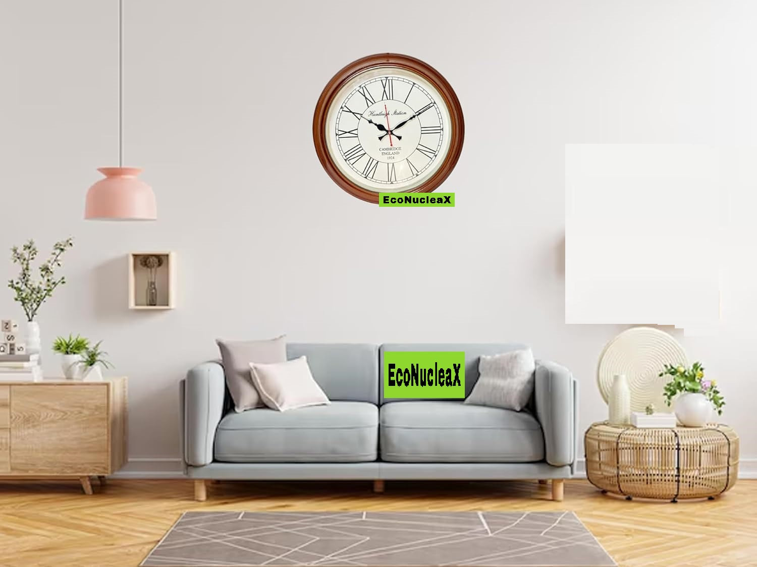 EcoNucleaX Cambridge Wooden Wall Clock 16"