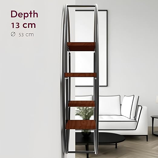 EcoNucleaX 4-Tier Round Wall Shelf