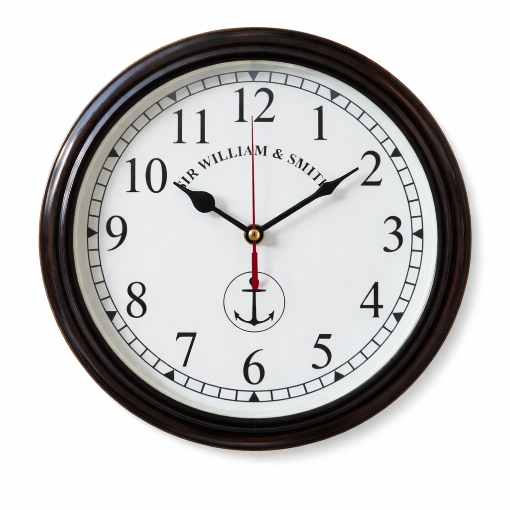 EcoNucleaX Sir William Wooden Wall Clock 10"