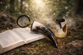 Horn Magnifying Glass - Brass Unique Vikings Look for Reading, Collectibles, and Decor