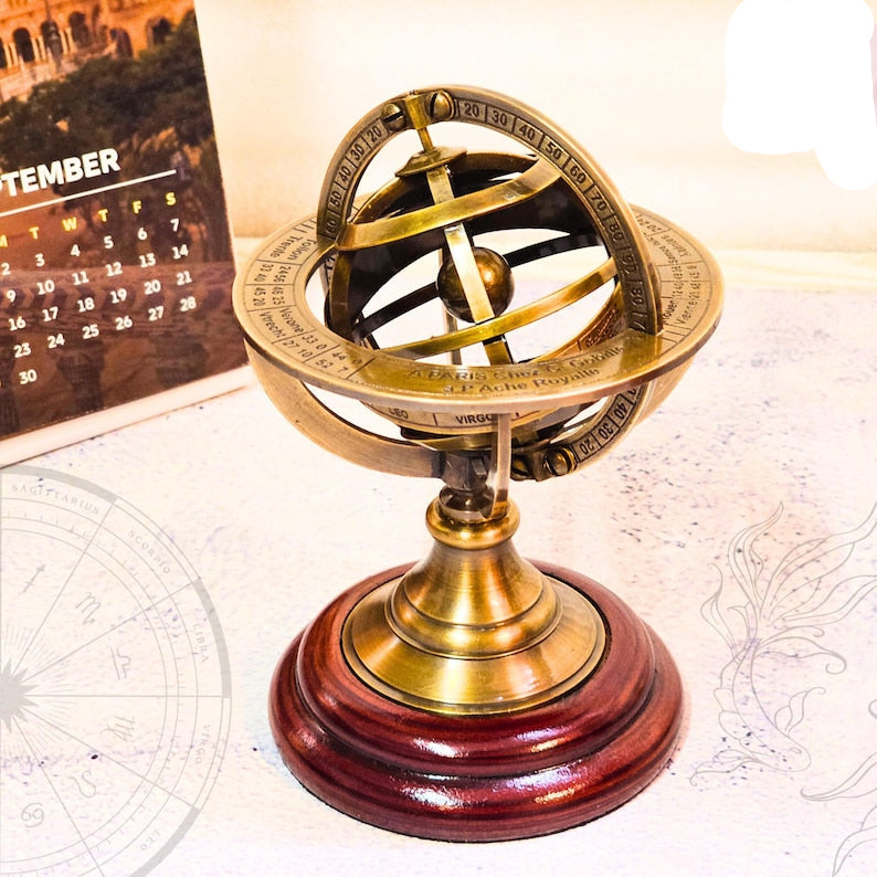 Brass Armillary Sphere Astrology Globe