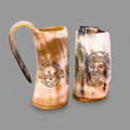 Engraved Santa Claus Drinking Horn Mug - Viking