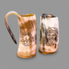 Engraved Santa Claus Drinking Horn Mug - Viking
