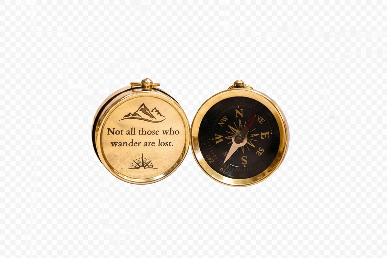 Personalized Brass Compass