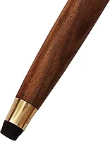 Decorative Walking Stick, 94 cm Ebony Wood Cane with Brass T-Handle, Golden Floral Design, Unisex