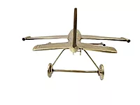 Decorative Brass Aircraft Model, Vintage Style Fighter Jet Showpiece, Gold-Toned Metal Collectible
