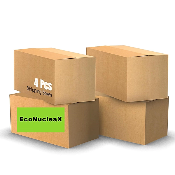 EcoNucleaX 5-Ply Corrugated Cardboard Shipping Boxes, Brown, 18x12x12 Inches, Pack of 4, Recyclable