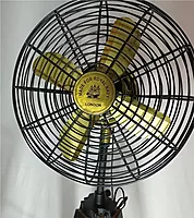 Antique Tripod Black & Gold Electric Fan | Vintage-Inspired Design for Home or Office Decor | Sturdy Metal Frame | Adjustable Height | Perfect for Collectors and Fans of Retro Aesthetics