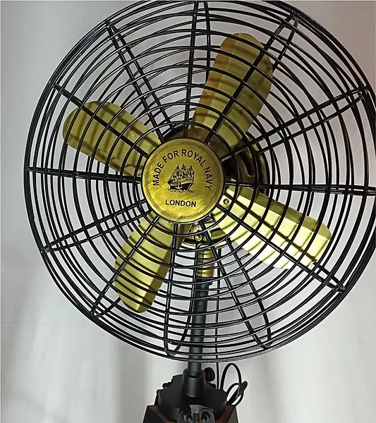 Antique Tripod Electric Fan | Vintage-Inspired Design for Home or Office Decor | Sturdy Metal Frame | Adjustable Height and Angle | Perfect for Collectors and Fans of Retro Aesthetics