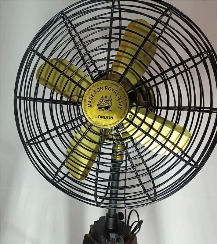 Antique Tripod Electric Fan | Vintage-Inspired Design for Home or Office Decor | Sturdy Metal Frame | Adjustable Height and Angle | Perfect for Collectors and Fans of Retro Aesthetics