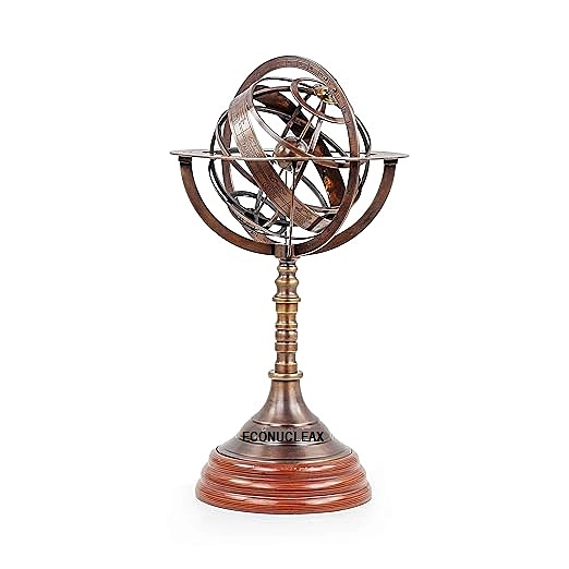 Armillary Sphere Paperweight | Elegant Decorative Desk Accessory | Ideal for Home or Office Use | Vintage-Inspired Design for Collectors, Scholars, and History Enthusiasts | Great Gift Idea