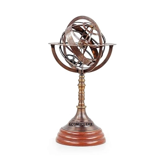 Armillary Sphere Paperweight | Elegant Decorative Desk Accessory | Ideal for Home or Office Use | Vintage-Inspired Design for Collectors, Scholars, and History Enthusiasts | Great Gift Idea