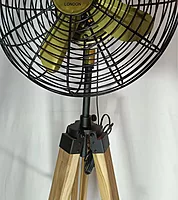 Antique Tripod Black & Gold Electric Fan | Vintage-Inspired Design for Home or Office Decor | Sturdy Metal Frame | Adjustable Height | Perfect for Collectors and Fans of Retro Aesthetics
